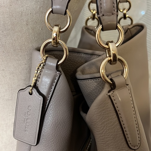 Coach Phoebe Hobo Purse / Gold Hardware / Gray F35723 / Pebbled Leather - Picture 3 of 14